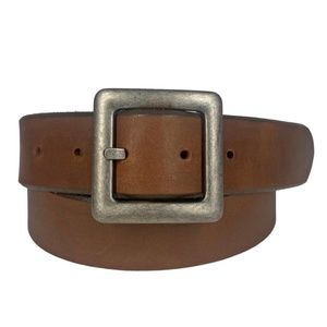 LKNW Genuine Leather Belt Sz. Small Brown 1.5 Inch Width USA Made Classic #B1279
